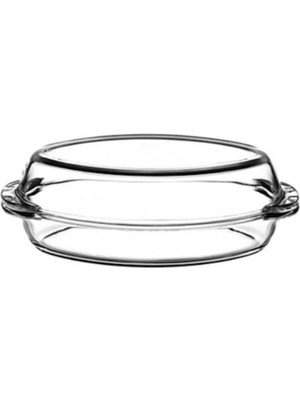 Oval Kapaklı Borcam Tencere 1800 Cc, Beyaz, Dayanıklı ve Şık Tasarım