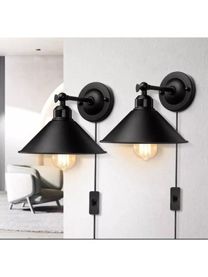 Rustik Tarzda Siyah Duvar Aplik, Şık ve Kullanışlı Aydınlatma Seçeneği
