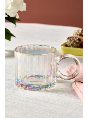 Gri Lüsterli Cam Kupa 300 Ml, Şık ve Zarif Tasarım ile Kullanıma Hazır