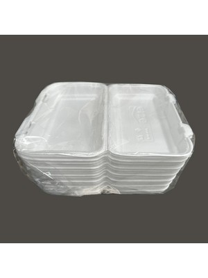 Beyaz Köpük Kapaklı Iskender Kase, 23.5X15 Cm, 20 Adet Paket