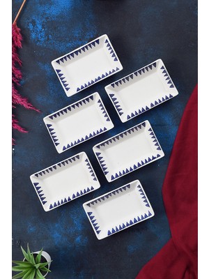 Mavi Nazar Desenli 6’lı El Yapımı Sunum ve Çerezlik Seti