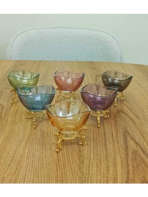 6'lı Renkli Mini Lokumluk ve Şekerlik Seti, Şık ve Kullanışlı Kase Takımı