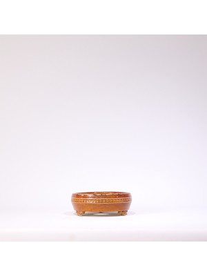 Yuvarlak Bonsai Saksısı No.69-Sırlı (14 Cm)