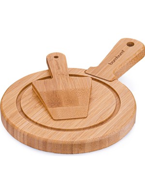 Yuvarlak 2 Parça Peynir Servis Seti, Bej Renkli, Şık ve Kullanışlı Tasarım