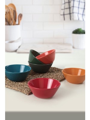 Çok Renkli Hitit Kase Seti 14 Cm, Şık ve Kullanışlı 6'lı Paket
