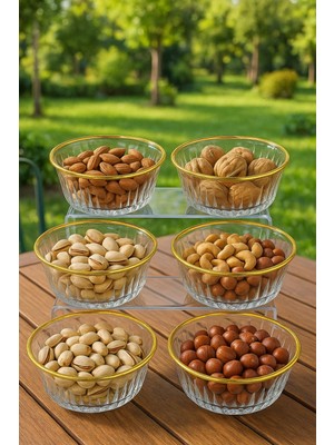 Altın Yaldızlı Çerezlik Kase, 175 Cc, 99,5 mm Ağız Çapı, Şık ve Kullanışlı Tasarım