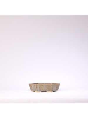 Altıgen Bonsai Saksısı No.31-Sırlı (15 Cm)