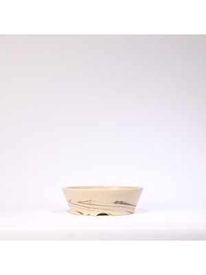 Yuvarlak Bonsai Saksısı No.38-Sırlı (20 Cm)