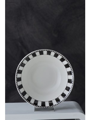 Damalı Porselen Salata Kasesi 14 Cm, Şık ve Kullanışlı Ev ve Davet Ürünleri