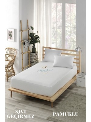 90X200 Pamuklu Sıvı Geçirmez Yatak Koruyucu Çarşaflı Fitted