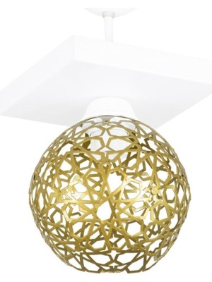 Şık Ferforje Yıldız ve Top Motifli Retro Rustik Avize, Evinize Zarafet Katacak