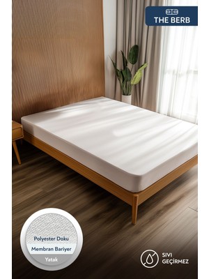 Su Sıvı Geçirmez Yatak Koruyucu Alez, Tam Kenar, Tek Çift Kişilik, Beyaz