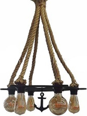 Modern Halat Avize, Ahşap Detaylı Gemici Dümen Tasarımı, Şık ve Şık Aydınlatma.