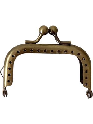 Çanta ve Cüzdan Klipsi Bakır Renk Köşeli Model 6,5 cm