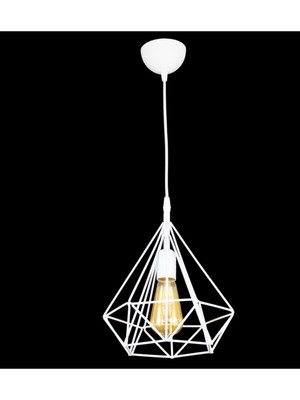 Beyaz Büyük Prizma Sarkıt Avize, Şık ve Modern Aydınlatma Seçeneği