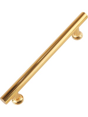 Irk Metal Deyhome Mutfak Çekmece Kapak Kulbu Alüminyum Metal Altın Sarısı T Bar (Düz Çubuk) Kulp Mobilya