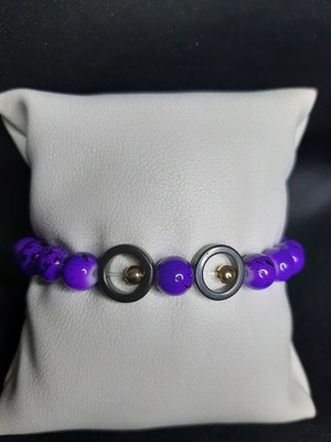 Mryart Mor Camboncuk Oniks Taşı Halkalar Vesarıboncuk Bileklik