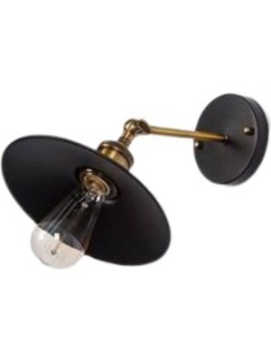 Siyah Eskitme Retro Mafsal Aplik 23 Cm, Şık ve Dayanıklı Dekoratif Ürün