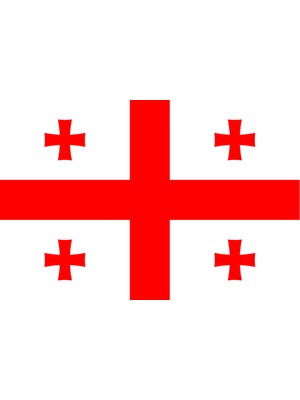 Gürcistan Ülke Bayrağı 45X30CM Duvar Tablosu Çerçevesiz Pvc Tablo