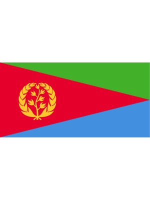 Eritre Ülke Bayrağı 45X22CM Duvar Tablosu Çerçevesiz Pvc Tablo