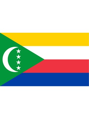 Komorlar Ülke Bayrağı 45X27CM Duvar Tablosu Çerçevesiz Pvc Tablo