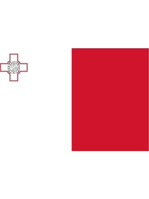 Malta Ülke Bayrağı 45X30CM Duvar Tablosu Çerçevesiz Pvc Tablo