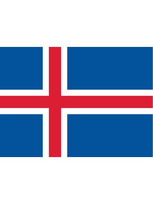 Izlanda Ülke Bayrağı 40X30CM Duvar Tablosu Çerçevesiz Pvc Tablo