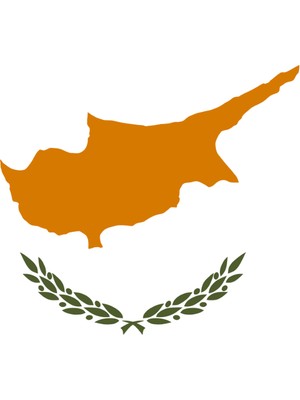 Güney Kıbrıs Rum Ülke Bayrağı 45X30CM Duvar Tablosu Çerçevesiz Pvc Tablo