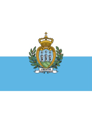 San Marino Ülke Bayrağı 40X30CM Duvar Tablosu Çerçevesiz Pvc Tablo