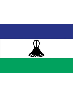 Lesotho Ülke Bayrağı 45X30CM Duvar Tablosu Çerçevesiz Pvc Tablo