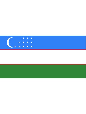 Özbekistan Ülke Bayrağı 45X22CM Duvar Tablosu Çerçevesiz Pvc Tablo