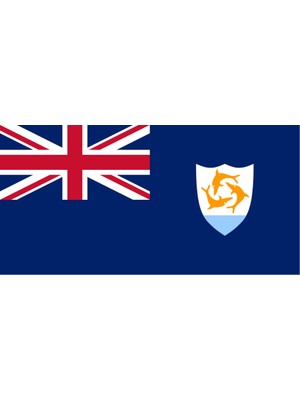 Anguilla Ülke Bayrağı 45X22CM Duvar Tablosu Çerçevesiz Pvc Tablo