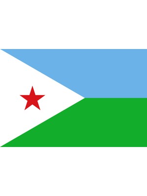 Cibuti Ülke Bayrağı 45X30CM Duvar Tablosu Çerçevesiz Pvc Tablo