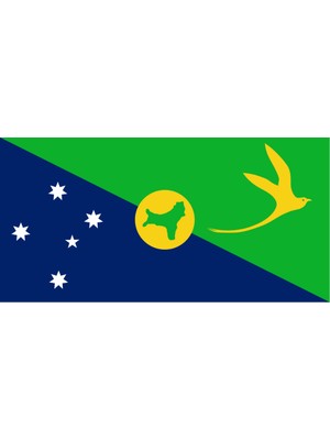 Christmas Adası Ülke Bayrağı 45X22CM Duvar Tablosu Çerçevesiz Pvc Tablo