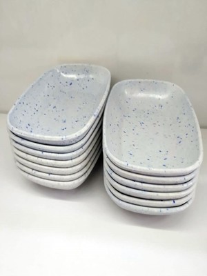 12'li Desenli Melamin Tabağı Seti 18X14CM, Çok Amaçlı ve Şık Tasarım