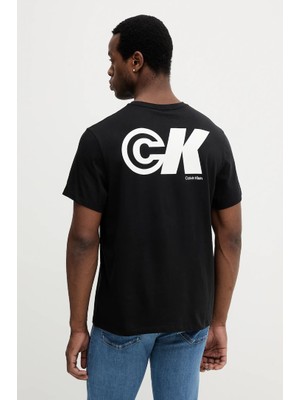 Ck LV04RC835G Ss 20S Ck Sport Logo Graphıc Tee Erkek Tshirt