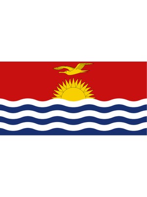 Kiribati Ülke Bayrağı 45X22CM Duvar Tablosu Çerçevesiz Pvc Tablo