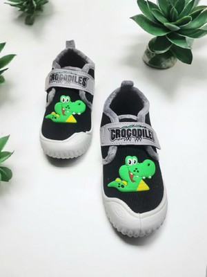 Tam Ortopedik Cırtlı Ayarlanabilir Kaymaz Taban Timsah Figürlü Kreş Anaokulu Ev Panduf