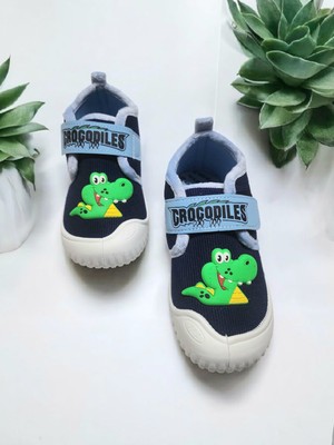 Tam Ortopedik Cırtlı Ayarlanabilir Kaymaz Taban Timsah Figürlü Kreş Anaokulu Ev Panduf