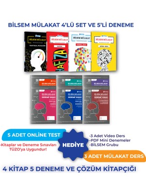 Tüm Sınıflar Için Bilsem Mülakat 4'lü Set ve 5'li Deneme
