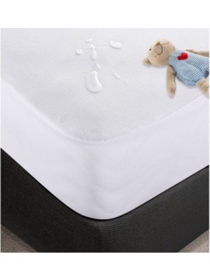 Bebek Için Lastikli, Sıvı Geçirmez, Rahat ve Şık Alez, Beyaz Renk.