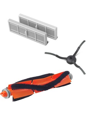 Philips Homerun 7000 Uyumlu Robot Süpürge Yedek Set – 2 Filtre + Ana Fırça + Yan Fırça – XU7000