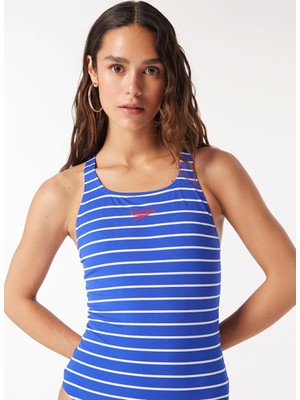 Speedo Eco Baskılı Madalyalı Kadın Mayosu