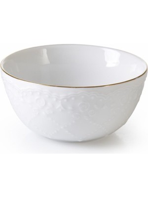 Gri Yaldızlı Dantel Kase, 10 Cm, Şık ve Zarif Tasarım.