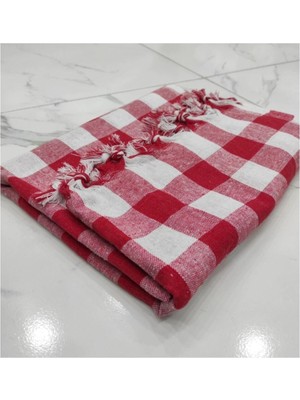 Kırmızı 150X150 cm Piknik ve Sofra Bezi Seti, Şık ve Kullanışlı Tasarım