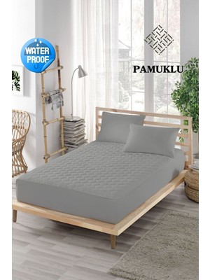 Renkli, Sıvı Geçirmez, Pamuklu, Kapitoneli, Fitted, Çift Kişilik Yatak Koruyucu