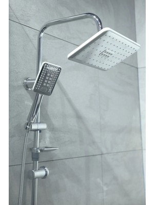 Lüx Beyaz Alaska Robot Tepe Yağmurlama Banyo Duş Seti Kolay Kurulum Banyo Özel Set