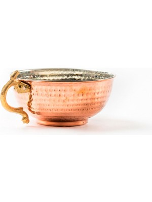 El Dövmesi Zarif Bakır Ayran Kabı, Şık ve Dayanıklı Tasarım