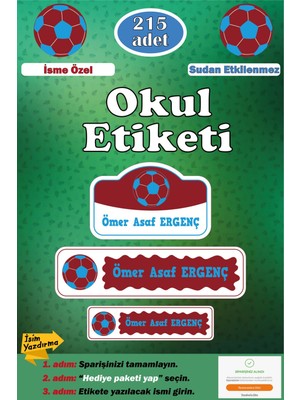 Ayza Tasarım Isme Özel Okul Etiketi Kalem Defter Etiketi Sticker Çocuk Bordo Mavi Figürlü Isim Etiketi Set-3