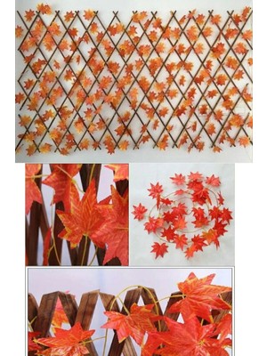 Yeşil Yapraklı Akordiyon Çit 3mx1.2m, Balkon ve Bahçe Dekoru